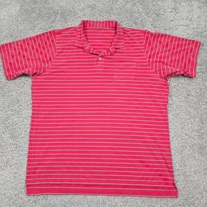 B Draddy Mens Pima Cotton Striped Polo Shirt Size XXL Golf Resort Casual